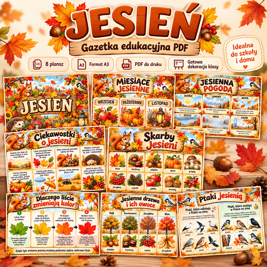 Jesień – gazetka edukacyjna PDF do druku